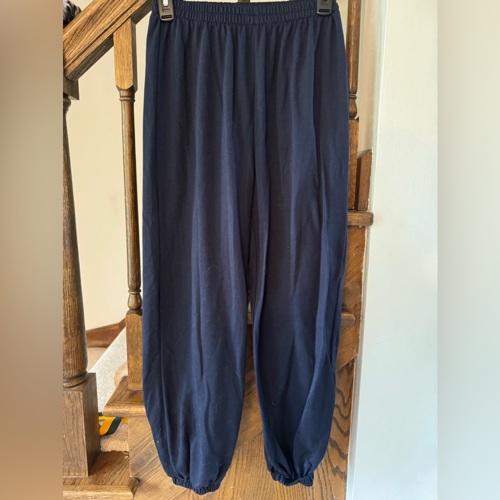 Blue cotton light weight joggers